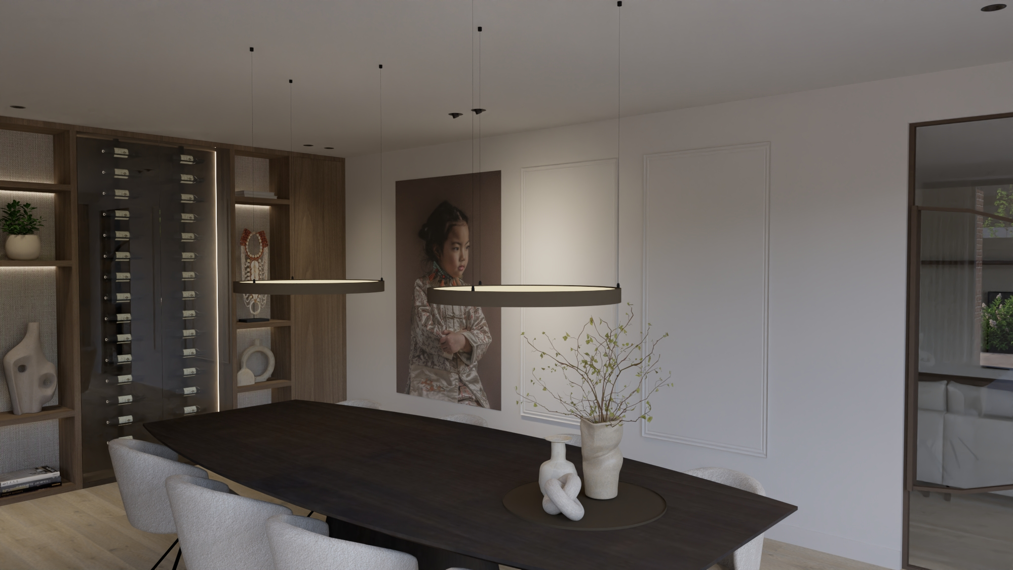 Eigentijdse villa Reeuwijk - Open verbinding tussen keuken en eetkamer
